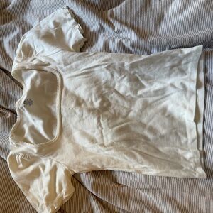 Brandy Melville Cream Short Sleeve Tee